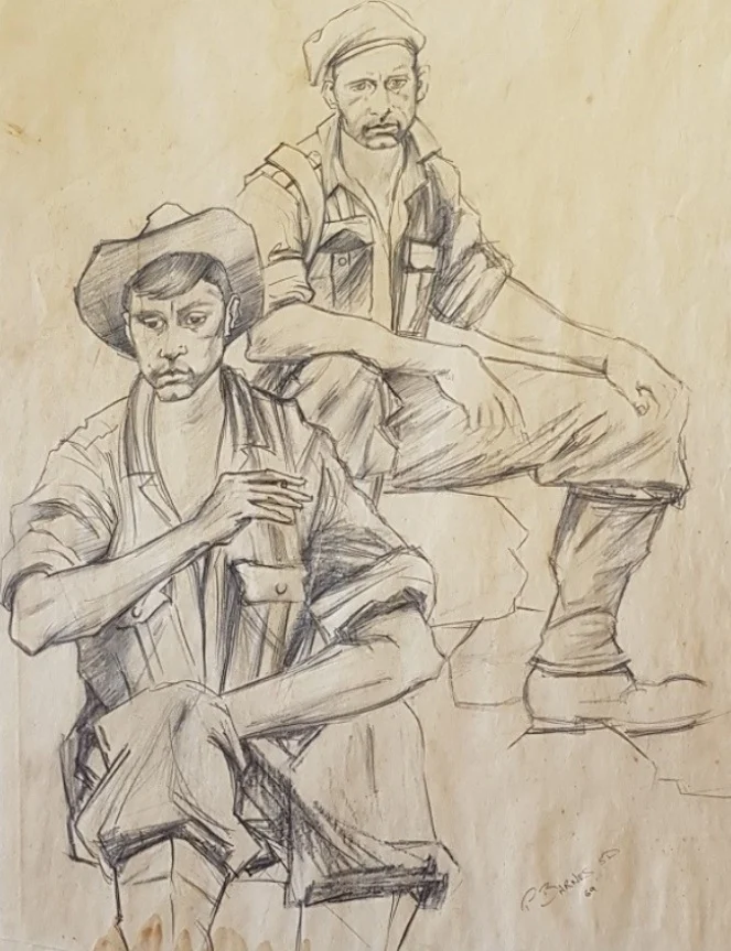 Australian WW2 Soldiers Drawings