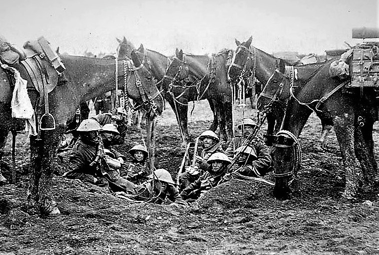 Cavalrymen Resting WW1